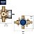 Válvula de equilíbrio de pressão GROHE 35112000 GrohSafe 3.0 com acabamento áspero e tampa com válvulas de expansão a frio PEX e paradas de serviço, inacabada - Imagem 4