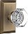 Nostalgic Warehouse 713276, Passagem-2.375, Placa de Estúdio Antique Brass com Knob Waldorf. - Imagem 1