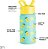 Garrafa de água para crianças Simple Modern Spongebob com tampa de canudo | Copo térmico de aço inoxidável reutilizável presente para escola, crianças, meninas, meninos | Coleção Summit | 14oz, Abacax - Imagem 2