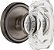 Maçaneta Dupla Dummy com Roseta Georgetown 828224 Grandeur com Cristal Baguete em Pewter Antigo - Imagem 1