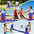 Rede de Vôlei Inflável de Piscina Grande de 116 e Cesta de Basquete com 2 Bolas de Praia Bandeira Americana Jogos de Piscina para Família e Adultos Suprimentos de Festa Flutuante do - Imagem 4