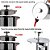 Cafeteira French Press Secura, Aço inoxidável de grau 304, Prensa de café isolada com 2 telas extras, 12oz (0,35 litro), prata (SFP-12DS) - Imagem 4