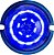 Luz de sinalização/marcador LED montada na superfície de melancia azul/azul clássica 81945 Grand General GG com moldura de aço inoxidável - Imagem 3