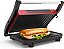 Chef Buddy Gourmet (Vermelho) Grelha Panini - Fabricante de Sanduíche com Placas Antiaderentes - Preparo de Hambúrgueres, Bifes, e Queijo Quente na Bancada Interna, 9.5 x - Imagem 1