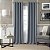Cortina para janela com ilhós Elrene Home Fashions Essex, visual de linho sólido, 1 painel de 50 x 108, azul - Imagem 1