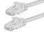 Cabo de Patch Ethernet Cat6 da Monoprice - RJ45, Encalhado, 550Mhz, UTP, Fio de Cobre Puro Descoberto, 24AWG, 100 Pés, Branco - Série Flexboot - Imagem 1