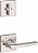 Kwikset 604CSLSQT-15 Casey Maçaneta Interna para Fechadura Única com Acabamento em Níquel Acetinado Rose Quadrado. - Imagem 1