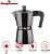 de cafeteira de café expresso MAGEFESA ® Kenia Noir para fogão, 12 xícaras / 20 oz, faça seu próprio café italiano em casa com essa cafeteira moka de café cubano, feita em alumínio esm - Imagem 2