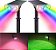 Holofotes externos solares que mudam de cor da Consciot, 7 modos de iluminação, luzes solares externas à prova d'água IP67, holofotes multicoloridos de amanhecer ao anoitecer para caminh - Imagem 1