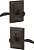 Maçaneta de porta Schlage F10 ACC 716 ADD Accent com guarnição de Addison, fechadura de passagem para hall e armário, bronze envelhecido - Imagem 3