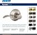 Maçaneta de porta Schlage F10 ACC 716 ADD Accent com guarnição de Addison, fechadura de passagem para hall e armário, bronze envelhecido - Imagem 2