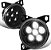 DNA MOTORING FL-HAY-013-BK Par de Luzes de neblina com refletor padrão de flores LED completo compatível com Kenworth T660 08-15, Lente preta transparente - Imagem 1