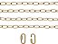 Corrente de Iluminação Dourada Optimant Lighting, Extensão de Corrente de Lustre de Metal de 19 pés, Corrente Extra Resistente com Travas de Conexão para Pendente de Lustre, Acessório para Iluminação de Lust - Imagem 1