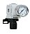 Regulador de pressão de ar em miniatura PneumaticPlus PPR2-N02BG-2 1/4 NPT - Manômetro, Suporte, Pressão do Instrumento (3-30 PSI) - Imagem 1