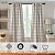Elrene Home Fashions Brighton Cortina de Janela com Xadrez com Bloqueio de Luz, Sala de Estar e Quarto com Bolsos de Hastes, 52 x 84, Índigo, 1 Painel - Imagem 2