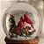 Globo de neve decorativo com par de cardeais do bosque Ashfield & Harkness e caixa de música com corda. - Imagem 3