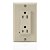 Tomada supressora de surto duplex Decora, comercial, autoaterrada, marfim, resistente a violações, 15 Amp, 125 volts, lâmina reta. - Imagem 1