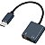 Adaptador Argom USB-C para Som 3D Estéreo - Preto (ARG-CB-0066) - Imagem 1