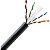 Cabo de Rede UTP Norphel CAT6 4 x 23 AWG 100% Cobre Bobina Simples Externa - Preto 500 metros - Imagem 1