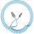 Cabo Espiral Akko USB-A para USB-C - Azul - Imagem 1