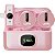Microfone Sem Fio Dual Quanta QTMDM30 (2TX +1RX) - Rosa - Imagem 1