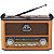 Rádio Portátil Mega Star RX087BT AM/FM Bluetooth - Dourado/Wood - Imagem 1