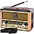 Rádio Portátil Mega Star RX087BT AM/FM Bluetooth - Dourado/Wood - Imagem 4