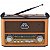 Rádio Portátil Mega Star RX087BT AM/FM Bluetooth - Dourado/Wood - Imagem 3