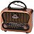 Rádio Portátil Mega Star RX309BTG AM/FM Bluetooth - Dourado/Marrom - Imagem 2