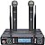 Sistema de Microfones Sem Fio UHF Mega Star MIC5539PRO - Preto - Imagem 1