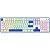 Teclado Gamer Mecânico Redragon Faye Pro K685WB-RGB-PRO RGB Sem Fio Switch Red - White/Blue (Inglés) - Imagem 1