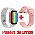 Relógio Inteligente Smartwatch Iwo 12 Pro W26 - Serie 6 - Prata e Branco + Brinde Pulseira Rosa - Original - Imagem 1