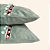 Kit 2 capas de almofadas veludo verde Tiffany - Imagem 2
