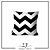 Capa Para Almofada Geometrica Preto Branco - Imagem 1