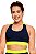 Top fitness luxo confort elastico neon com bojo - Imagem 1