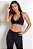 Top fitness liso preto de pescoço - Imagem 1