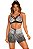 Short luxo jacquard degrade white black - Imagem 1