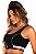 Top luxo preto listra branca com bojo - Imagem 3