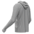 Camisa Poliester com Capuz, Passante no Polegar CINZA - Imagem 3