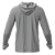 Camisa Poliester com Capuz, Passante no Polegar CINZA - Imagem 4
