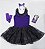 Fantasia vestido Gata poás glitter adulto com tiara - Imagem 1