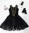 Fantasia vestido Viúva negra renda adulto - Imagem 1