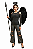 Fantasia conjunto Anjo Negro luxo adulto com asa e tiara - Imagem 1