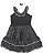 Fantasia vestido Anos 60 mini poás preto e branco plus size com tiara - Imagem 1