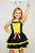 Fantasia vestido Abelhinha infantil com tiara - Imagem 1