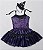Fantasia vestido Bruxa veludo infantil com tiara - Imagem 1