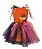 Fantasia vestido Bruxa farrapos infantil - Imagem 1