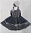 Fantasia vestido Viúva negra infantil com tiara - Imagem 1