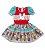 Vestido junino babados e coração infantil - Imagem 1