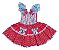 Vestido junino collor com brilho infantil - Imagem 1